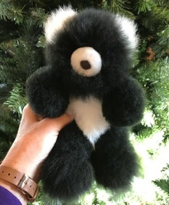 Panda teddy bear-black/white 10” tall