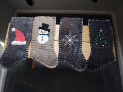 Felted Christmas Stockings - Large 