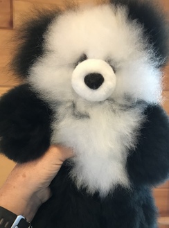 Panda bear, 13”, black & white