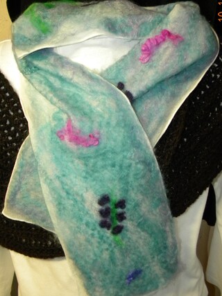 Nuno felted scarves