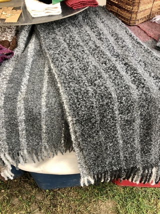 Blanket- Alpaca Throw- Grey Boucle