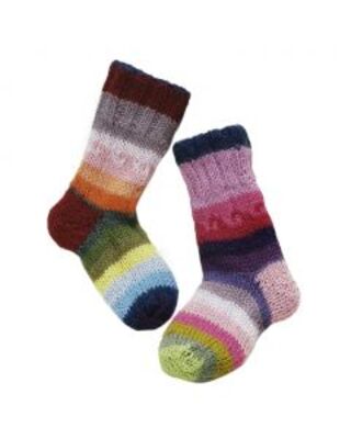 Hand Knit Reversible Kids Socks 
