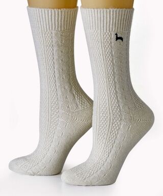 Cable Dress Alpaca Socks 