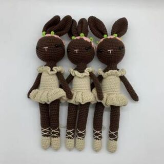 Ballerina Bunny Crochet Doll Handmade