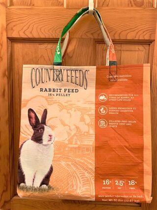Photo of Reusable Tote Bag--Country Feeds RABBIT 