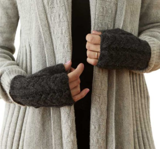 Photo of Trenza 100% Alpaca Fingerless Gloves