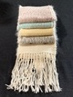 White Suri yarn with warp colors